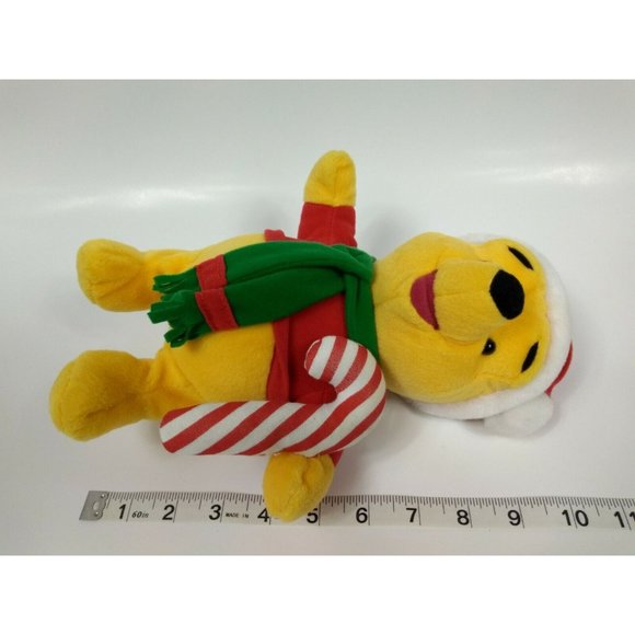 Disney Winnie the Pooh Plush Christmas Candy Cane Bear 10" Soft Toy 1998 Mattel - Picture 8 of 9